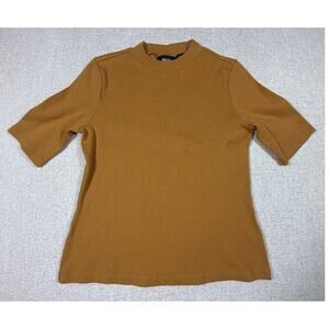 NWT Maeve Womens Med Gold Short Sleeve Lightweight Layer Casual Summer Top